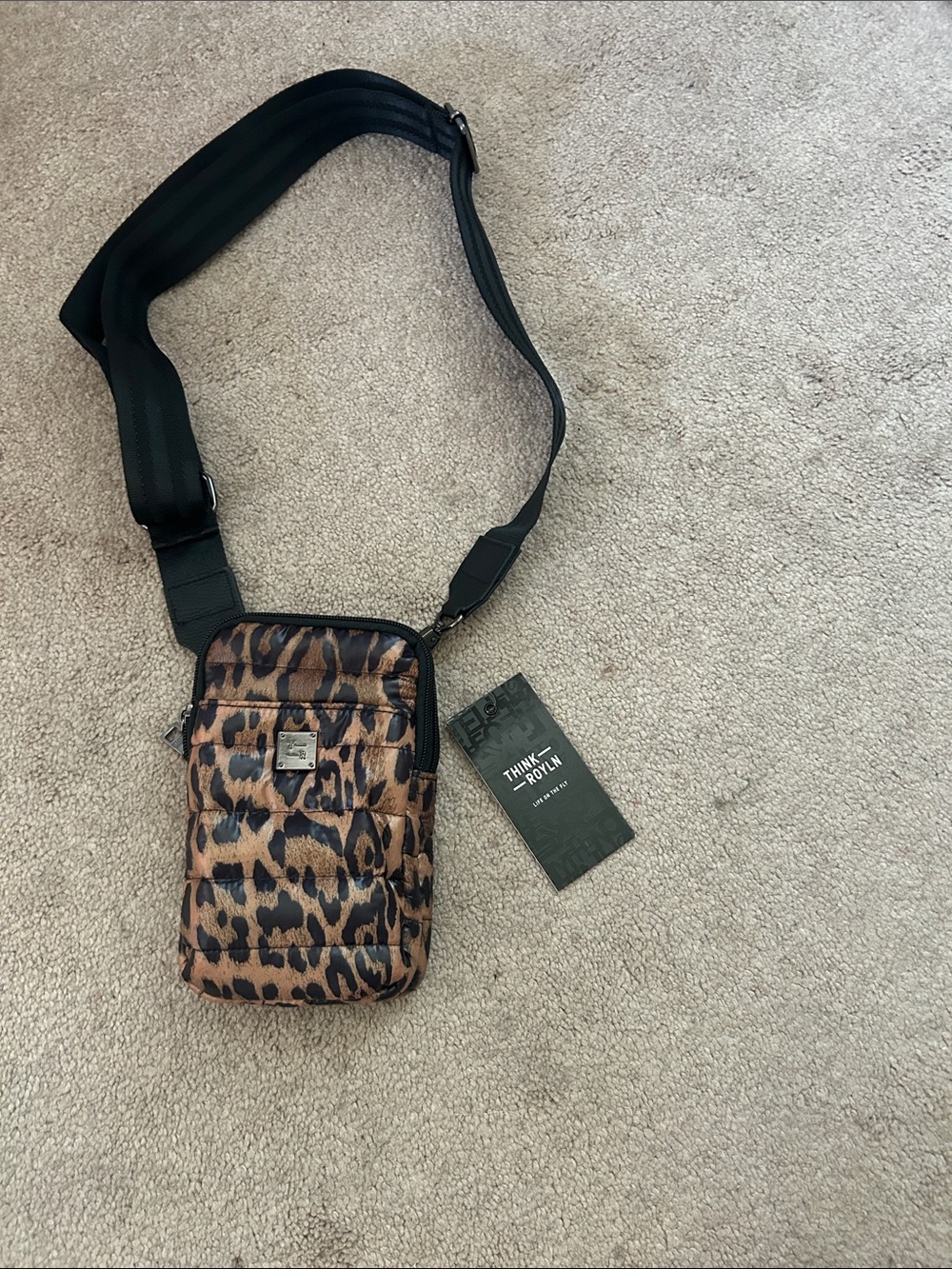 THINK ROYLN Leopard-Print Belt Bag in Brown and Black